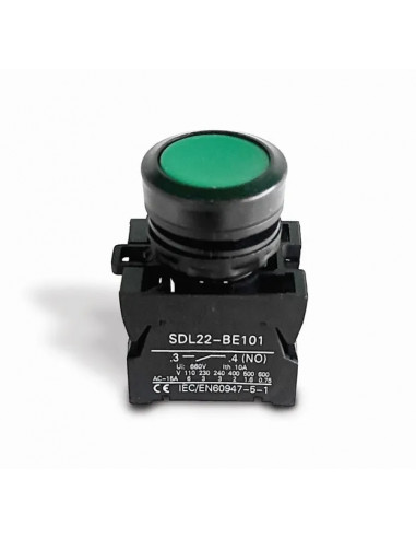 Buton cu revenire N/O verde - Global Energy Power | aparatajelectric.ro