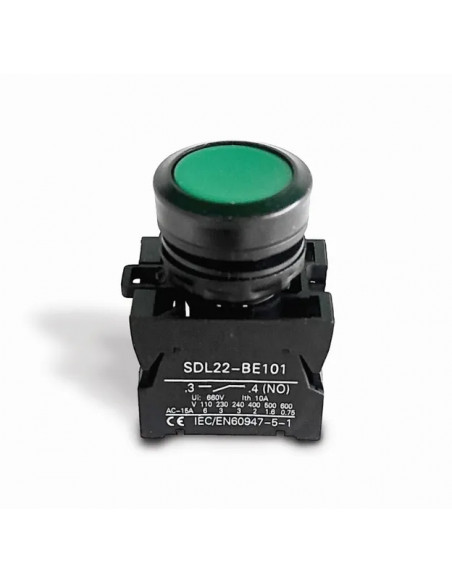 Buton cu revenire roșu - seria 22 N/C | aparatajelectric.ro