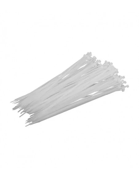 Colier de plastic 300*4.6mm ALB - 100 bucăți - Organizare eficientă a cablurilor