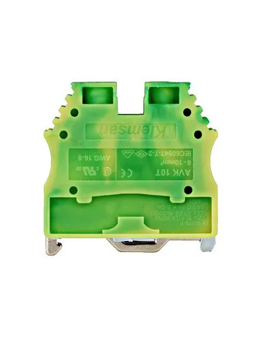 Clemă de împământare tip AVK 6/10 T, galb/verde, 6-10 mm²