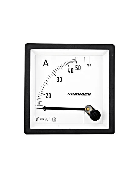 Ampermetru Schrack 0-50A, 72x72mm - aparatajelectric.ro