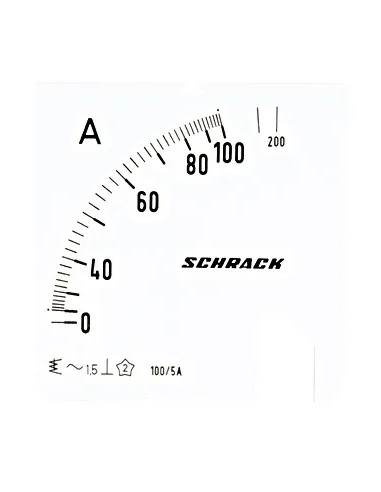 Scală Schrack 72x72mm 100/200/5A AC - aparatajelectric.ro