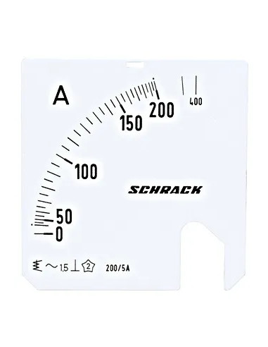 Scală Schrack 72x72mm 200/400/5A AC - aparatajelectric.ro