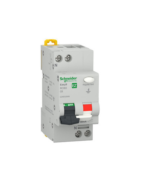 Easy9 RCBO 1P+N 6A 4500A 30mA curba C - Schneider Electric